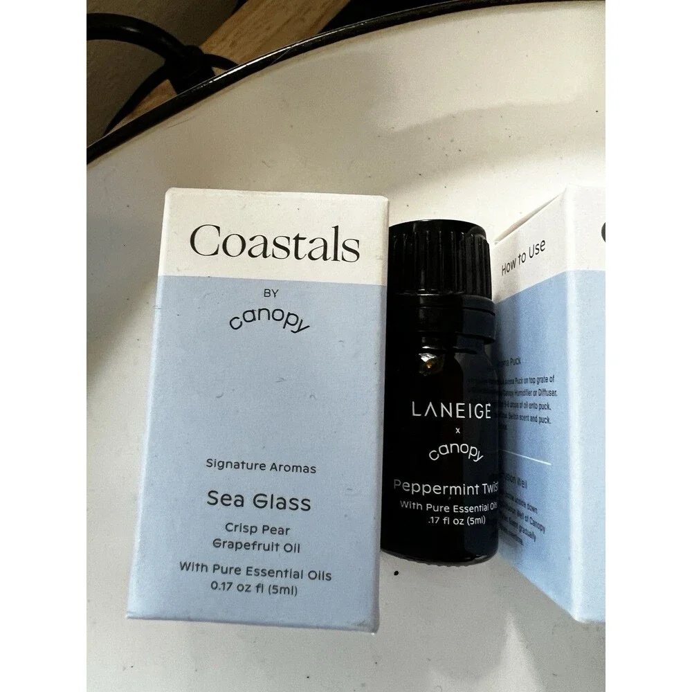6 bottles Laneige & coastal by Canopy Essential Oils .17 oz 5 ml